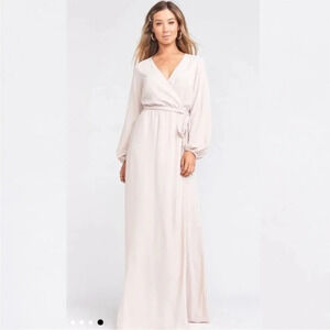 Show Me Your Mumu Lady Long Sleeve Wrap Dress Show Me The Ring Crisp Size XXS